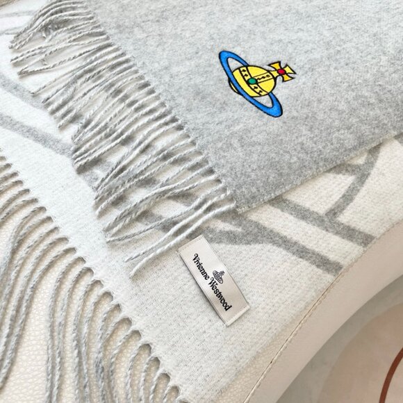 Vivienne Westwood Saturn Logo Jacquard Scarf - Picture 5 of 6